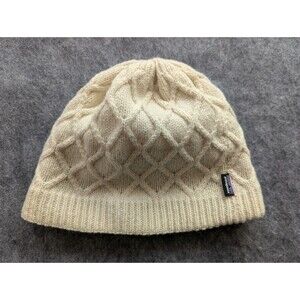 Patagonia Honeycomb Women's Knit Beanie Birch White Wool Blend